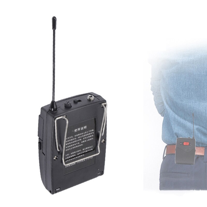 Wireless Microphone System,Wireless Microphone Set With Headset & Lavalier Lapel Mics Beltpack Transmitter Receiver