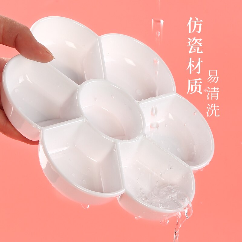 Polyglino Speciale Plum Vormige Palet Acryl Traditionele Chinese Schilderij Aquarel Pigment Anti Keramische Palet Kleine Portabl