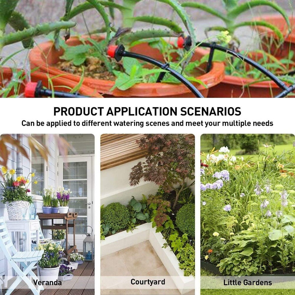 40M-5M DIY Drip Irrigation System Automatic Watering Garden Hose Micro Drip Watering Kits with Adjustable Drippers