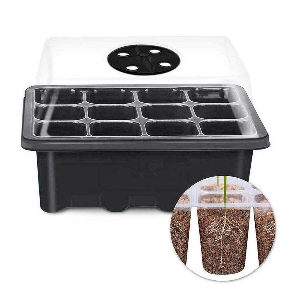 25 #1Pc 12 Gat Tuin Kwekerij Potten Hydraterende Plantaardige Zaad Groeit Doos Kwekerij Zaailing Starter Tuin Yard Lade kwekerij Potten