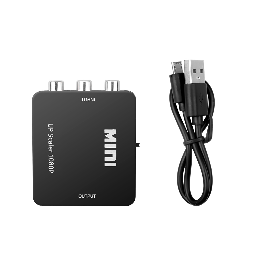 Convertisseur adaptateur RCA vers HDMI, HD 1080P, AV vers HDMI, AV2HDMI, AV/CVSB, compatible AV vers HDMI, commutateur HD-MI