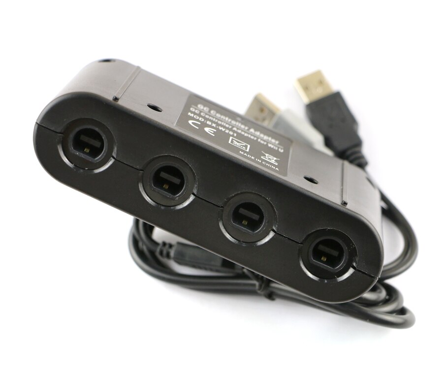 4 Ports for GameCube Controllers Adapter Converter for Wii U &amp; PC