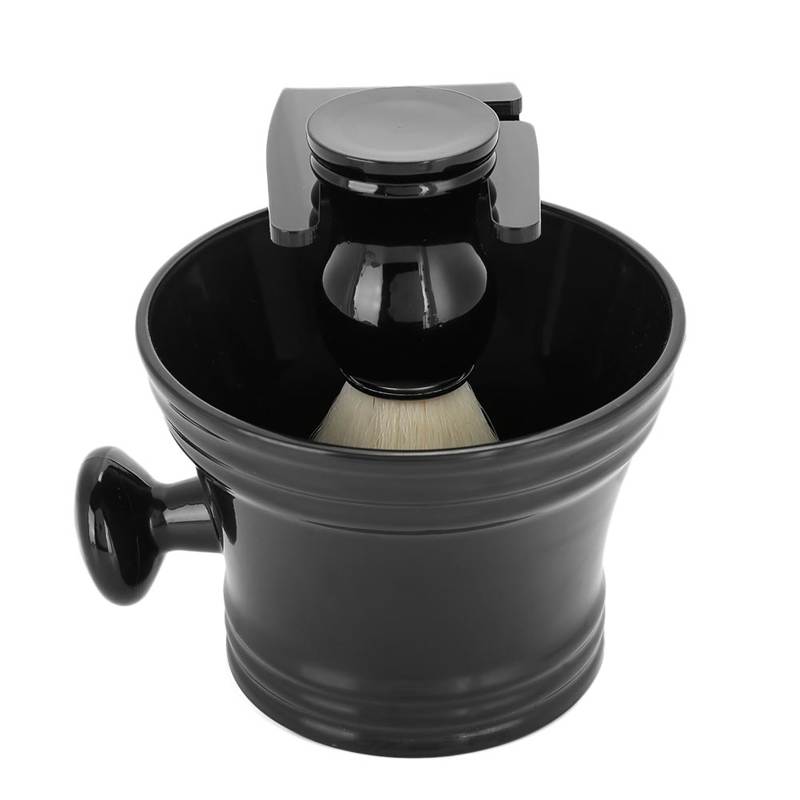 3 In 1 Shaving Brush Set with Brush Stand and Soap Bowl Men Shaving Kit Tool for Men