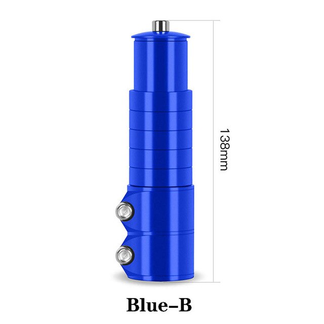 Mountain Fietsstuur Vorkbuis Rise Up Extender Extension Head Up Adapter Aluminium Steel Racefiets Stuurpen: 138mmBlue