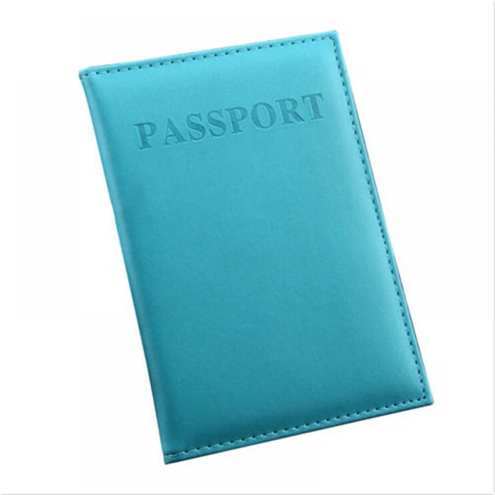 English Letter Colorful PU Leather Waterproof Travel Utility Storage Simple Passport ID Card Cover Skin Leather Travel Supplies