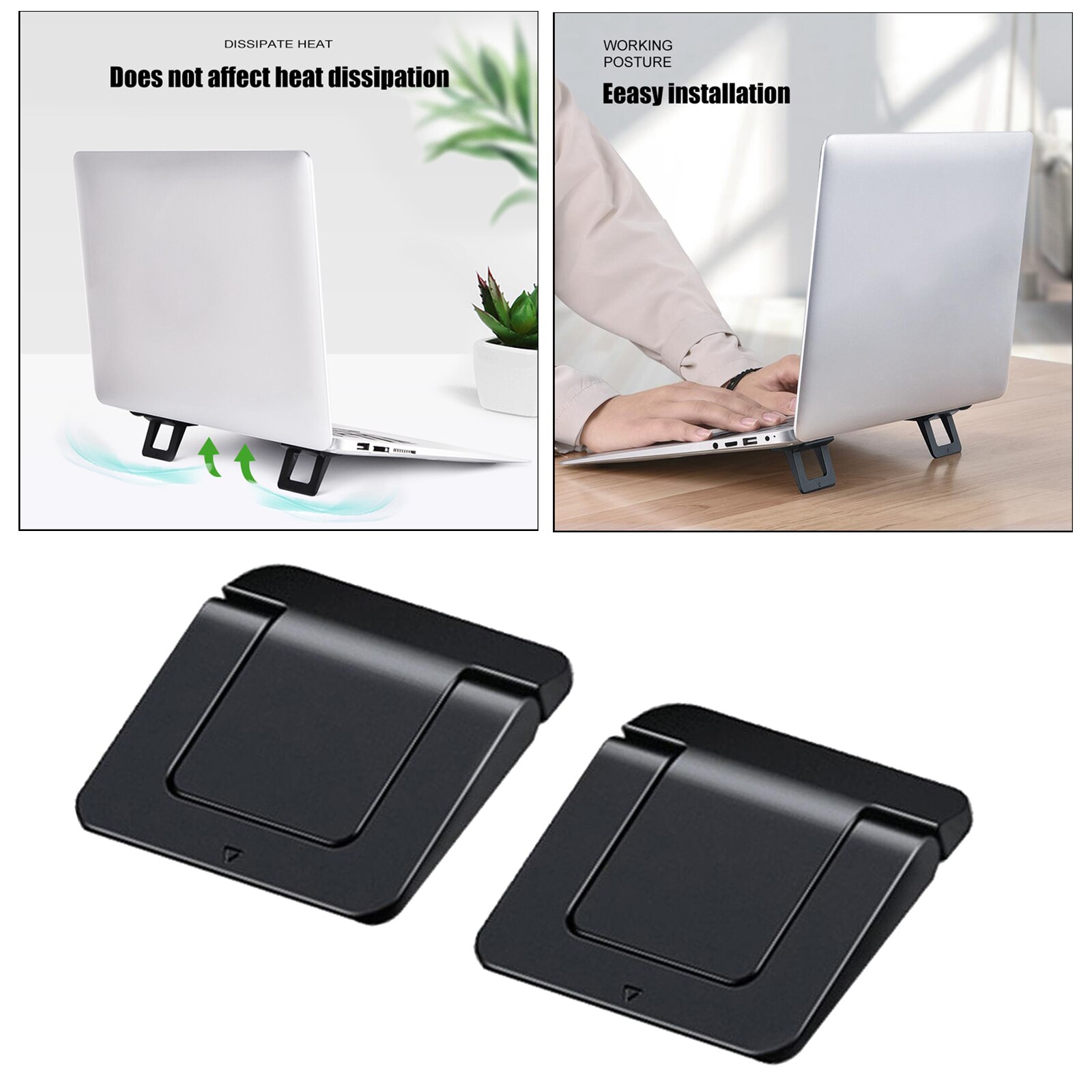 Portable Notebook Laptop Desk Stand Riser Adhesive Resuable Holder Mount
