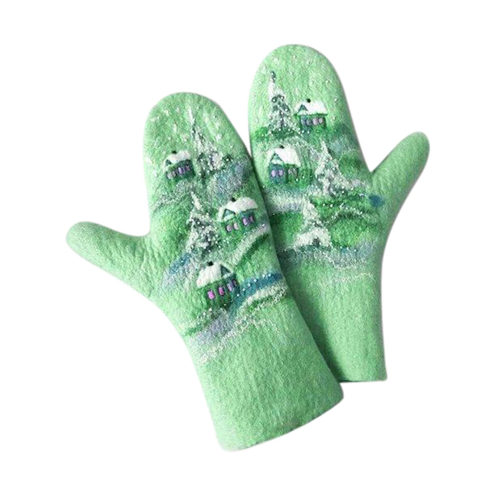 moderno y , guantes estampados de navideña para mujer, que mantienen el calor y el viento, dulces y encantadores, cómodos: GN