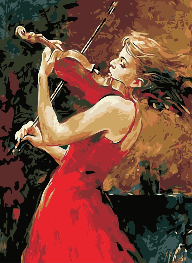 DIY Painting By Numbers Adults Portrait Full Kits Oil Paint By Numbers Art Figure Drawing 50x40cm Home Decor: 6618
