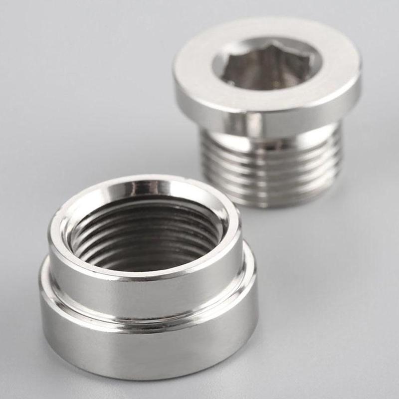 1pcs Car Oxygen Sensor Plug Kit Automotive Sensor Connector Car Oxygen Sensor Metal Welded Plug Nut And Cap Replacement Kit