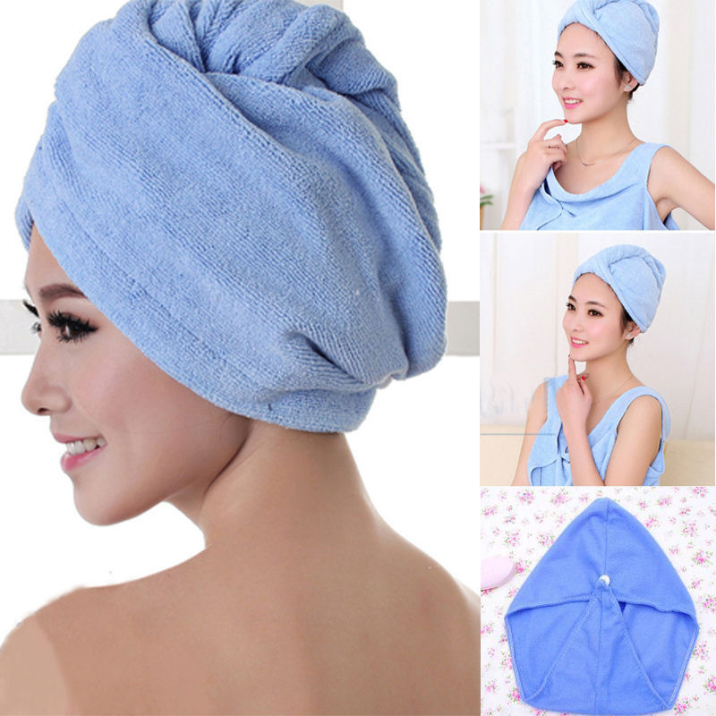 Turban schnell trocken Mikrofaser Haar Handtuch Große Magie Doppel Seite Trockenen Haar Hüte Damen Schlecht Spa Hütte Haar wickeln Schlecht handtuch