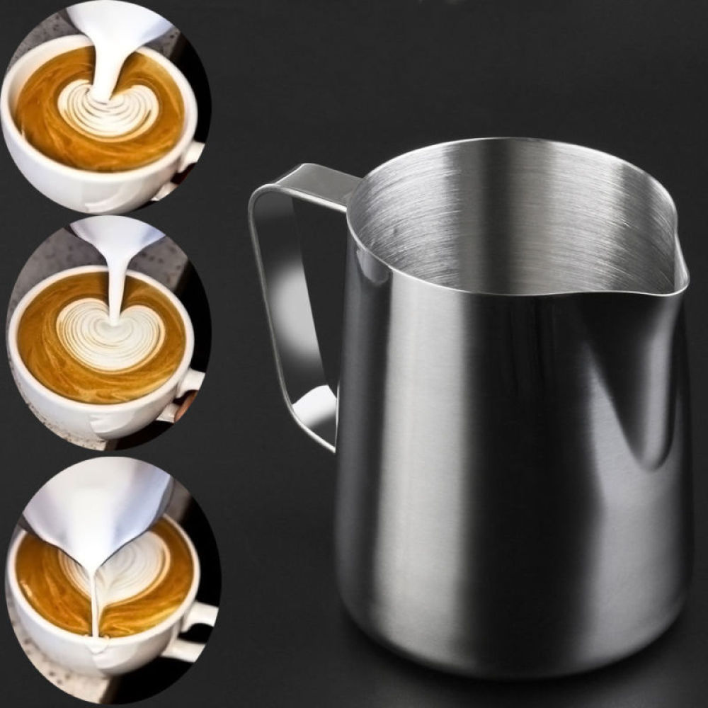 150Ml Rvs Melk Opschuimen Jug Latte Schenker Cappuccino Jug (Zilver): Silver