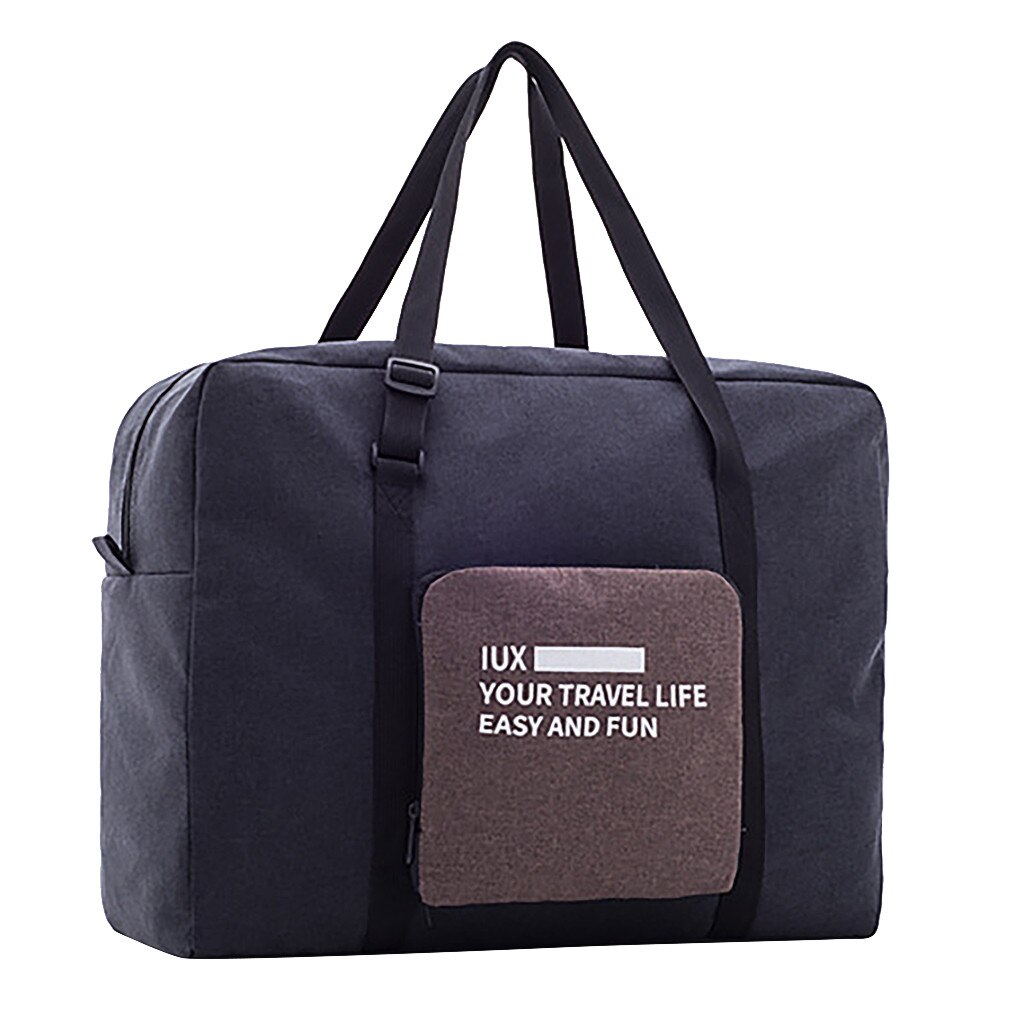 Grote Capaciteit Opvouwbare Reistas Unisex Nylon Handige Reistas Handbagage Tas Waterdicht En Slijtvaste Opslag tas: Black