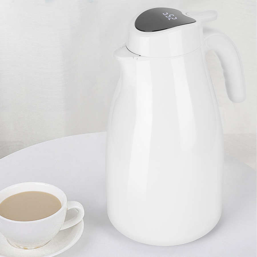 2l smarta termokokare lass liner vatten kaffe isolering flaska temperatur display dubbel vägg vakuum isolering vattenkokare