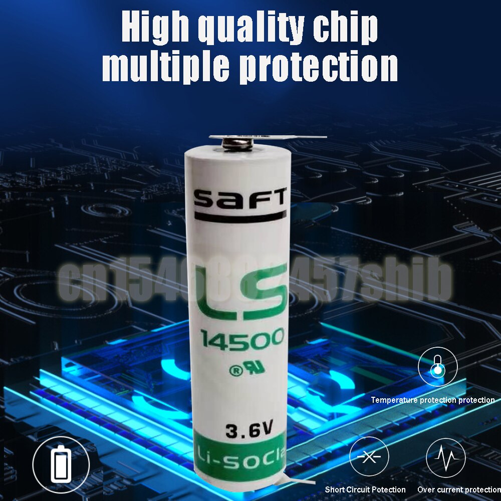 10pcs Original 3.6V Saft LS14500 ER14505 14500 TL5104 Lithium Battery With Pins For PLC Equipment CNC Machine Primary Batteries