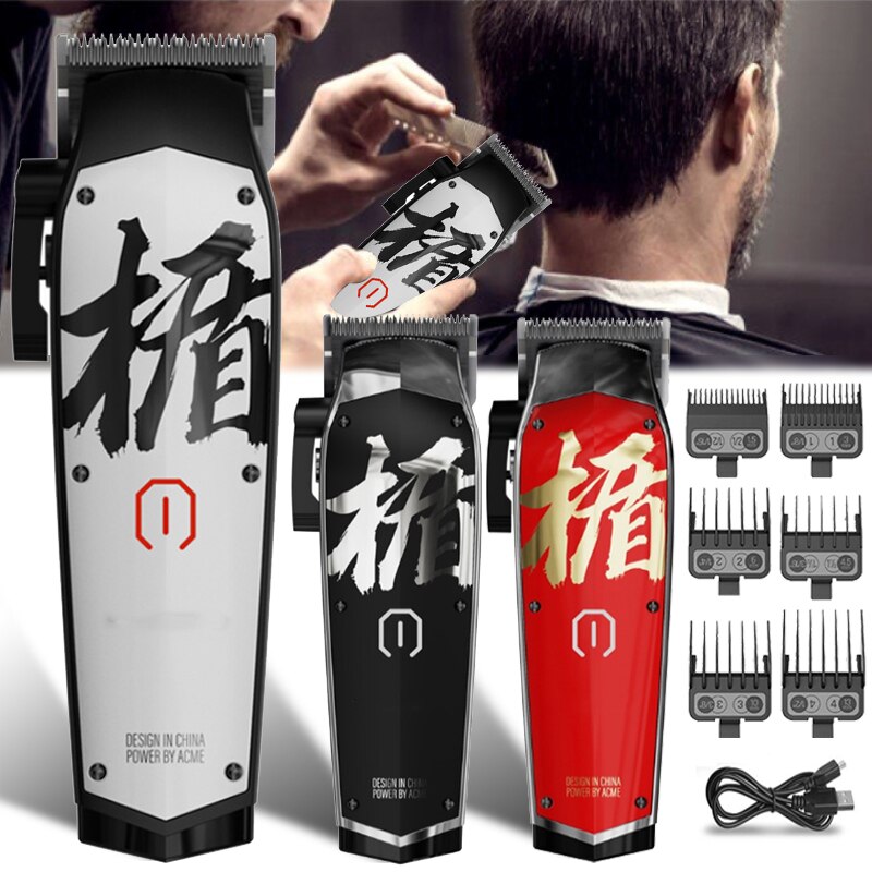 Madeshow – tondeuse à cheveux électrique professionnelle M10 + pour hommes, Machine de coupe de cheveux 7000 RPM, salon de coiffure, Rechargeable par USB