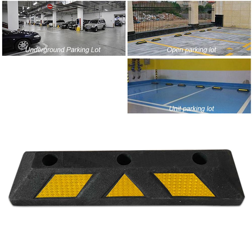 Curb Garage Voertuig Floor Stopper Voor Parking Veiligheid 1Pc Zware Rubber Parkeerplaats Oprit Stopper Voor Auto Vrachtwagens