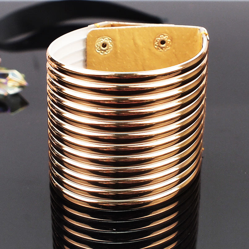 MANILAI-Pulseras africanas grandes para mujer, brazaletes a rayas estilo Punk, joyería India ancha, bisutería Vintage 2022