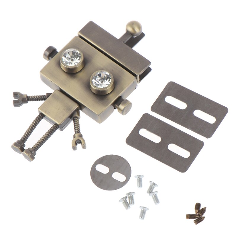 4Colors Robot Shape Clasp Turn Lock Twist Locks Metal Hardware For DIY Handbag Shoulder Bag Purse: Bronze