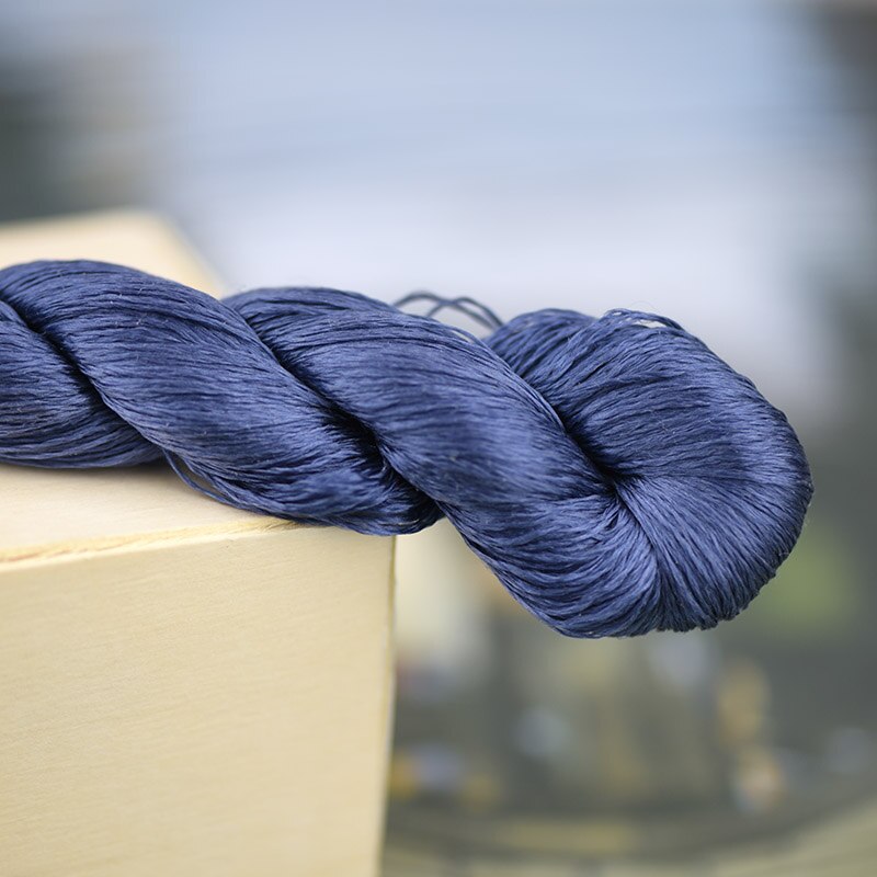 1pcs/400m silk embroidery thread / 100% silk thread /hand embroidery embroider cross stitch/ phthalo blue/8 pure colors: 6