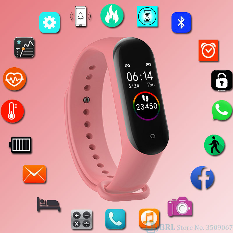 Armband män kvinnor smart klocka telefon android ios blod smartband musik spela kontroll tryck övervaka hjärtfrekvens smart band