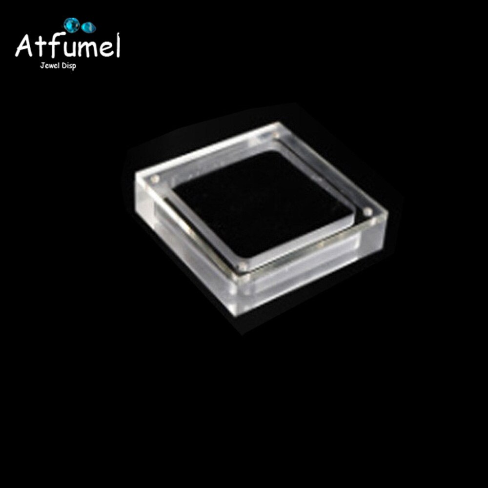 Acrylic Diamond Jewelry Storage Box Transperant Magnet Lid Bracelet Pendant Ring Earring Display Case Gem Stone Box: M  9x9cm