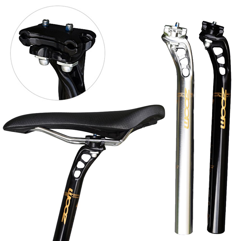 ZOOM tubo para asiento de bicicleta, poste para asiento de montaña, tubo hueco para poste de asiento de 3 orificios