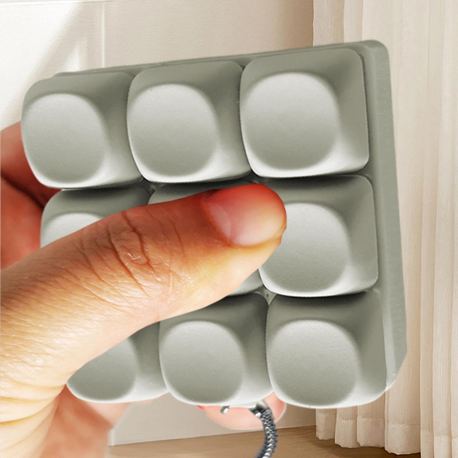 9 touches clavier Fidget jouet relaxant amovible doigt Fidget Clicker porte-clés Portable bricolage bouton doigt Clicker porte-clés