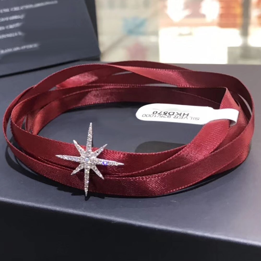 EIN haus zubehör meteor reis wort rot satin hals halskette kann verwendet werden als armband eine vielzahl von tragen halsband persönlichkeit ti