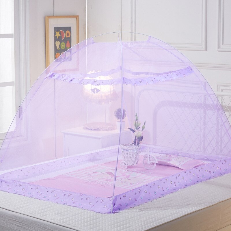 Berço de bebê, berço e rede para impedir insetos para bebê de 0-5 anos, cama dobrável rede de mosquitos para: Purple