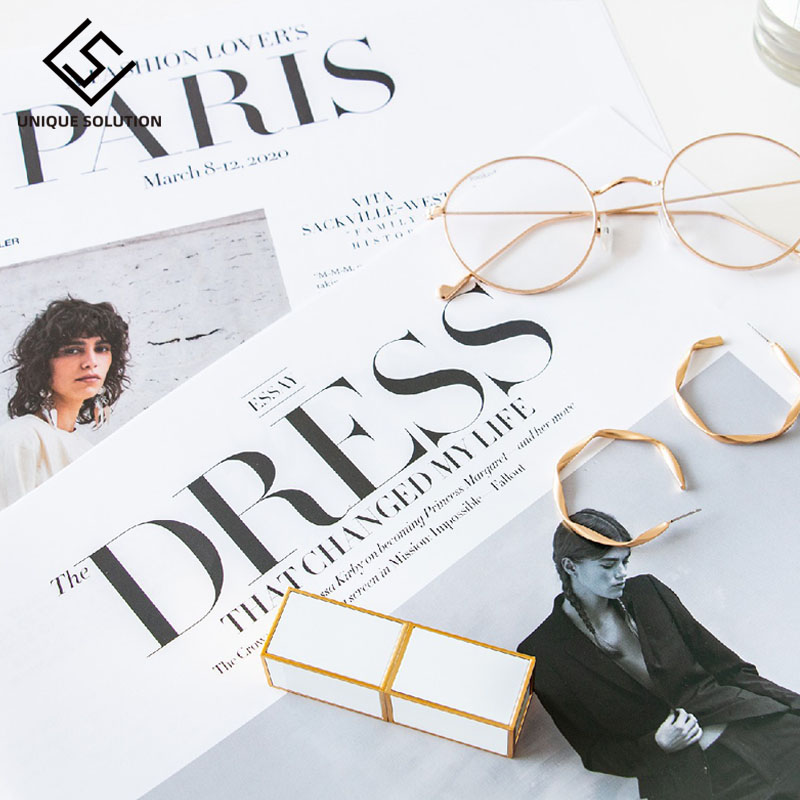 Simple and Fashionable Newspaper Photo Props Model Posing for Photography Background Set Decoration Magazine Style Retro Poster