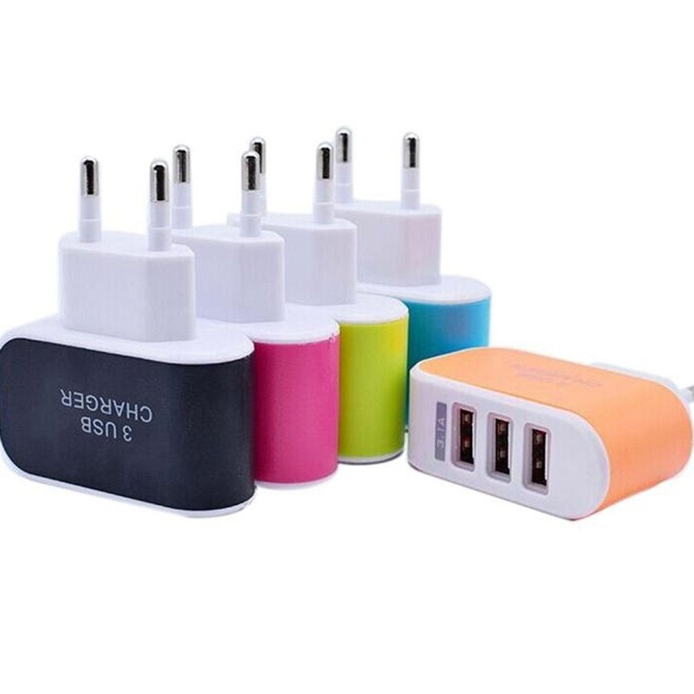 Triple USB Port Home Travel Charger Adapter Smart Charging Head