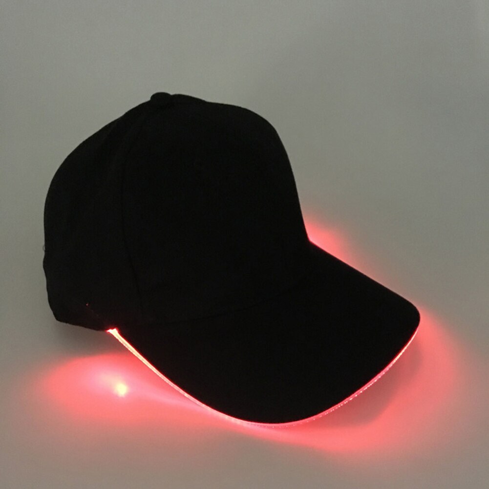 Sombrero Color sólido LED luminoso sombrero de béisbol de Navidad gorra de pico al aire libre ropa accesorio para el sombrero de amigo