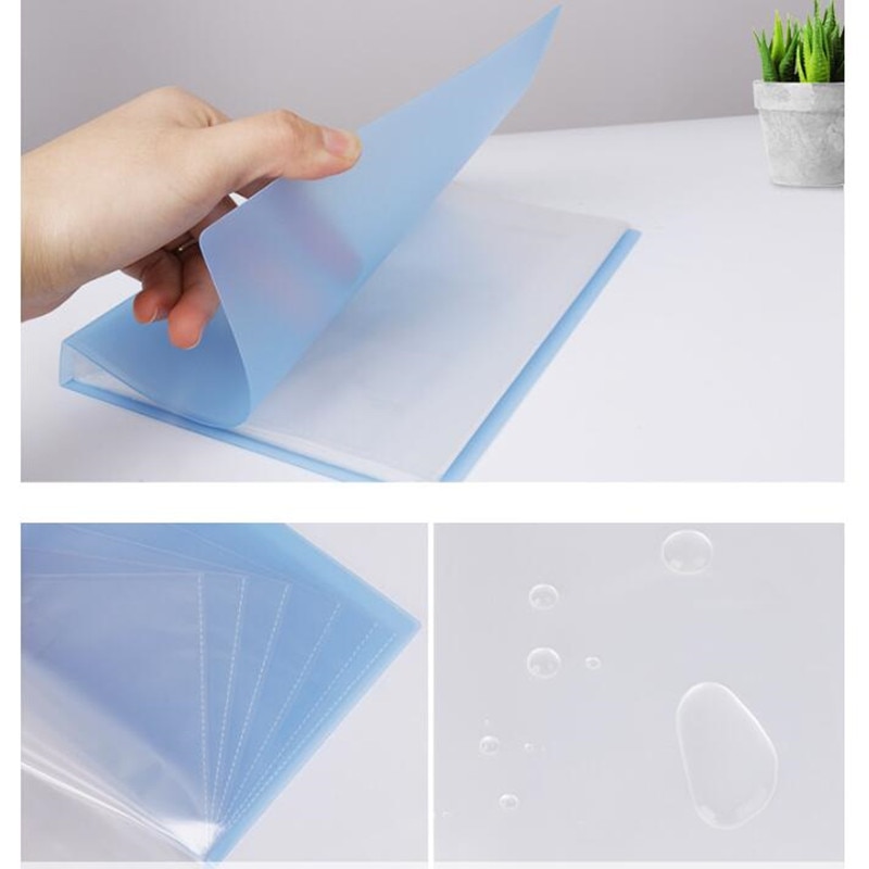 A5 Display Book 40/60 Pages Transparent Insert Folder Document Storage Bag for Bank Campus File Office Workplace Family