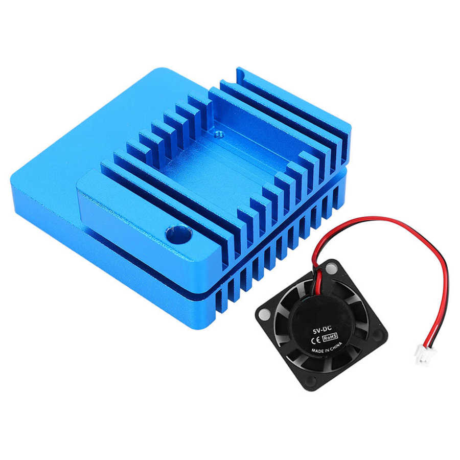 Aluminium Mini Router Shell Case Met Koelventilator Accessoire Voor Nanopi R2S