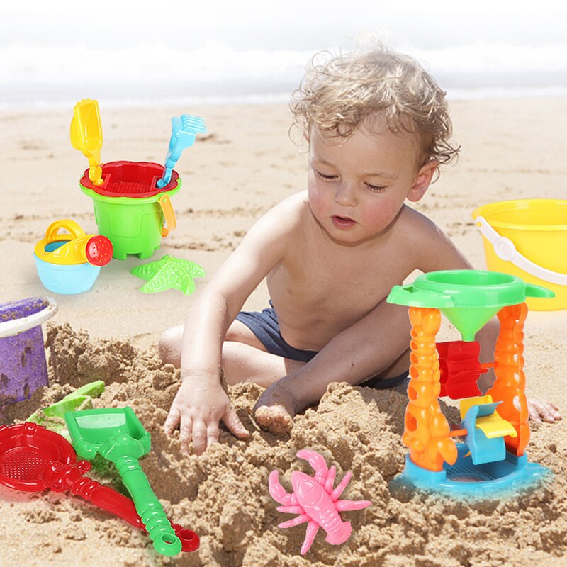 Strand Zand Spelen Speelgoed set Kids Seaside Emmer Schop Hark Kit Play Toy graven zand schop tool Willekeurige Kleur