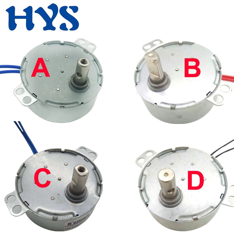 Mini Moor-moteur synchrone 4W, 220V, 110V, 5V, 6V, 9V, 12V, 24V, 0.9/1.7/2.4/10/70 tr/min, réducteur à œufs, ventilateur, TYC-50