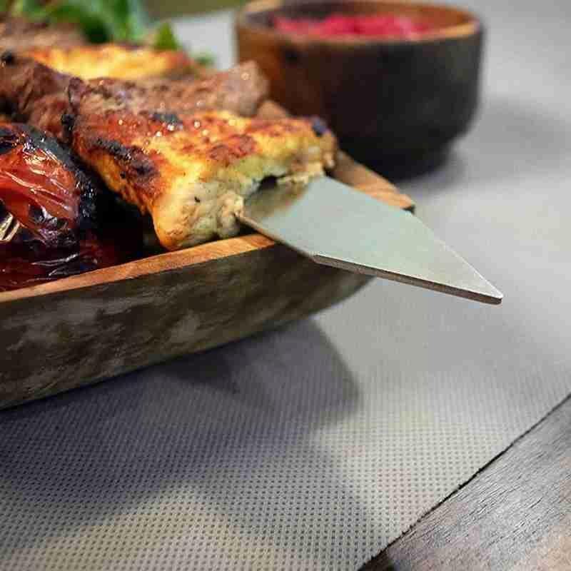 Large Barbecue Skewers Flat Extra Wide Kebab Shish Heavy Steel Grill Sign Barbecue Duty Strong Bbq L9J3