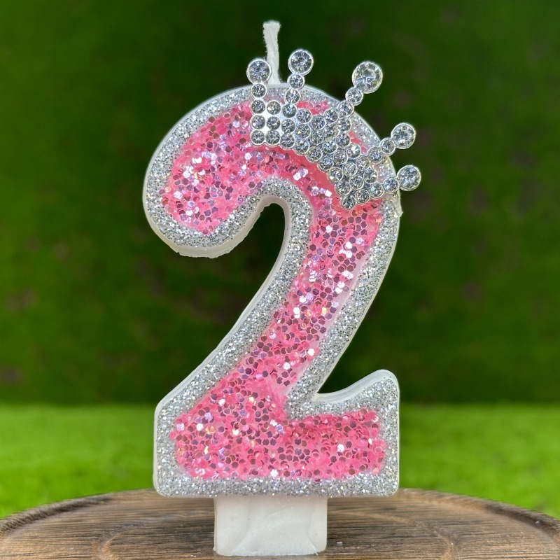 Bougie rose numéro 0 1 2 3 4 5 6789, fournitures de fête d'anniversaire pour filles, bougies décoratives pour Salons de beauté, bougie de 4 ans: rainbow