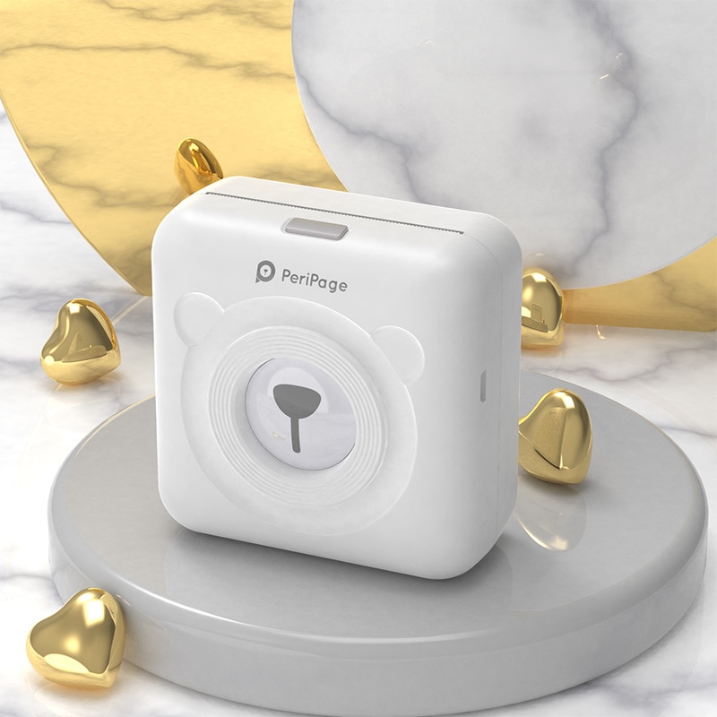 Tulostin kannettava lämpö bluetooth tulostin mini valokuva-albumi ios android matkapuhelin 58mm taskukone syntymäpäivä