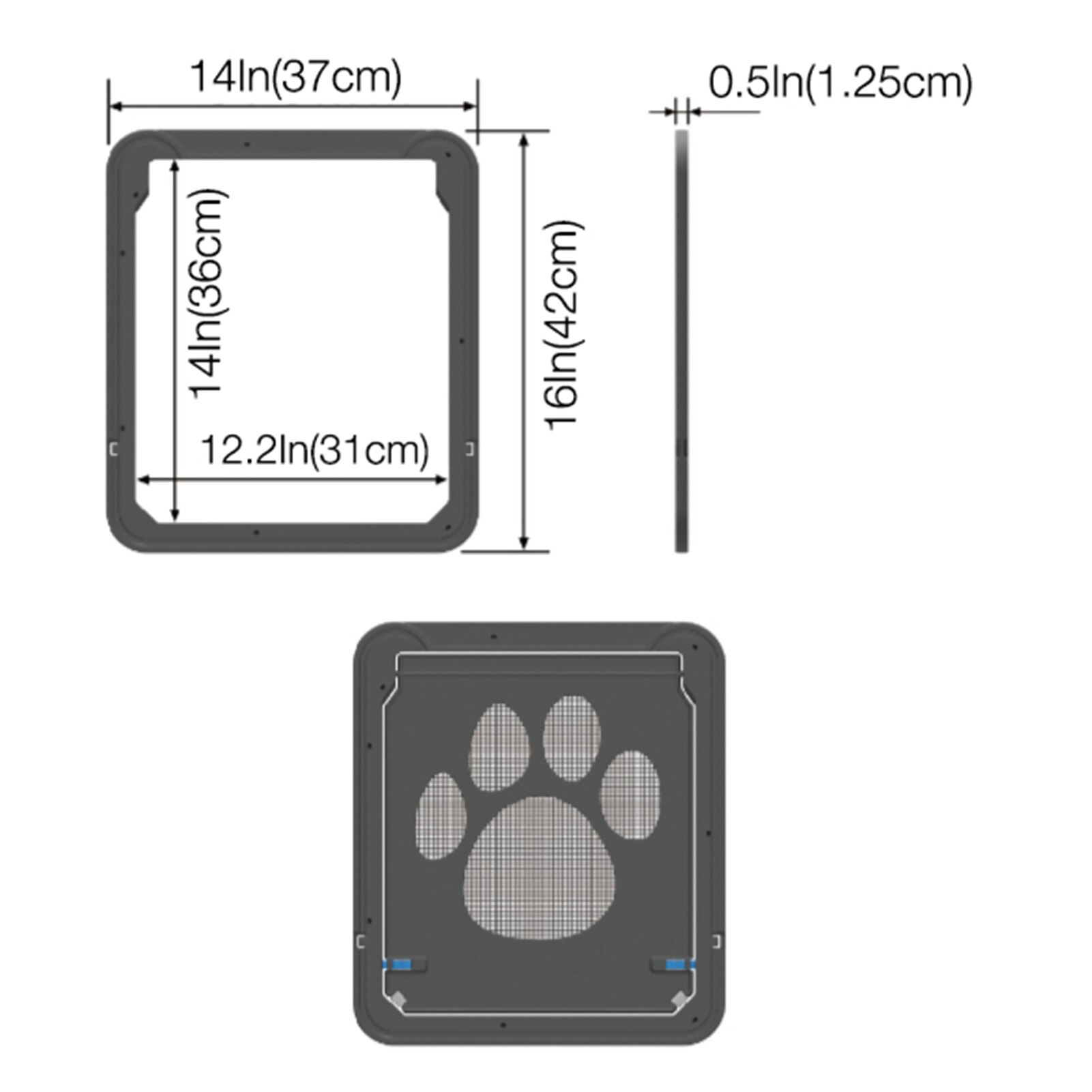 Pet Door Safe Lockable Magnetic Screen Outdoor Dogs Cats Window Gate House Enter Freely Pretty Garden Easy Install