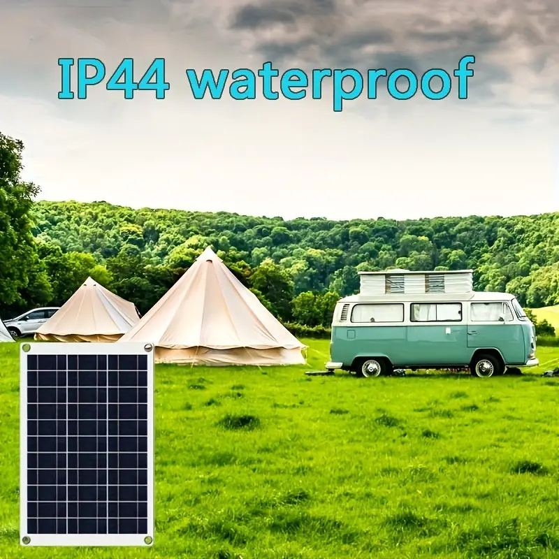 Solar panel portable power bank 12V DC/5V USB solar charger, used for car phone battery charger, powered by solar energy