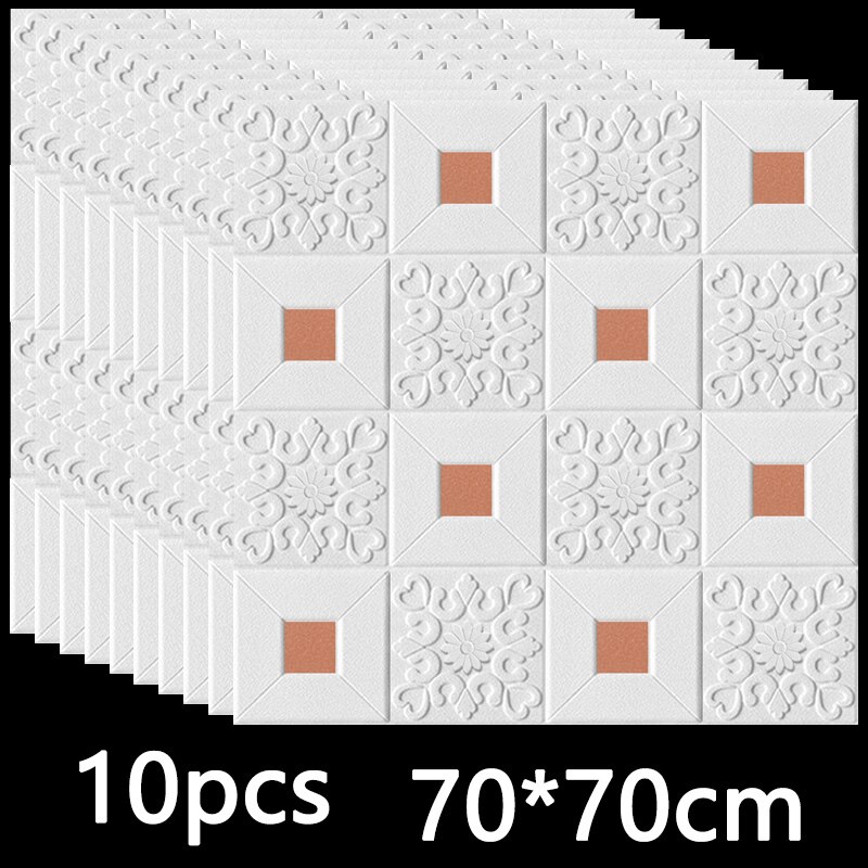 70*70cm 3d wallstickers takklistremerke takdekorasjon skumtapet vanntett gjør-det-selv tapet stuedekorasjon