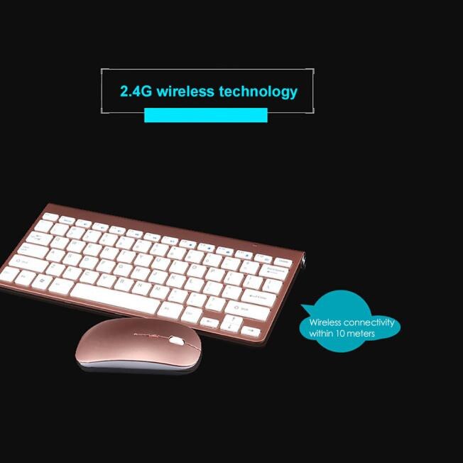 Ultra-thin mini keyboard Low noise Ergonomic Computer Silent PC Laptop Mouse Suit 2.4G wireless keyboards