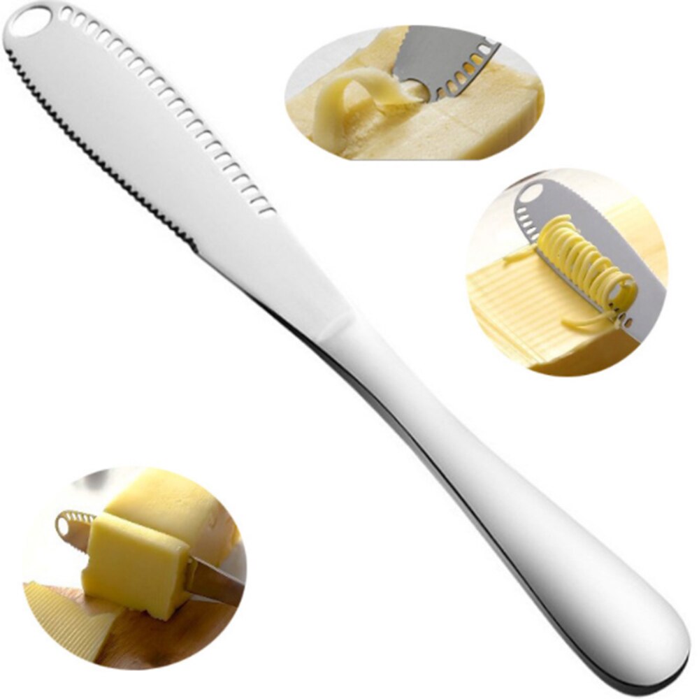 Multifunction Safe Cheese Knives Stainless Steel Butter Cutter Cheese Jam Spreader Cream Cutter Utensil Cutlery Dessert Toast