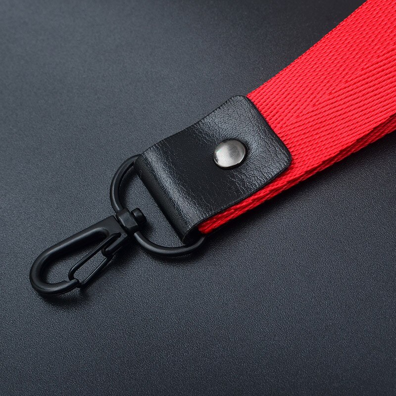 Telefoonband 8 kleuren korte lanyard voor sleutels usb-stick id-kaart mobiele telefoon universele klassieke polyester lanyards touw handband