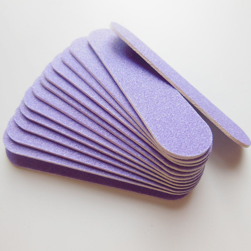 100 pcs purple mini nail file wood nail file wooden emery board nail art tool manicure tool