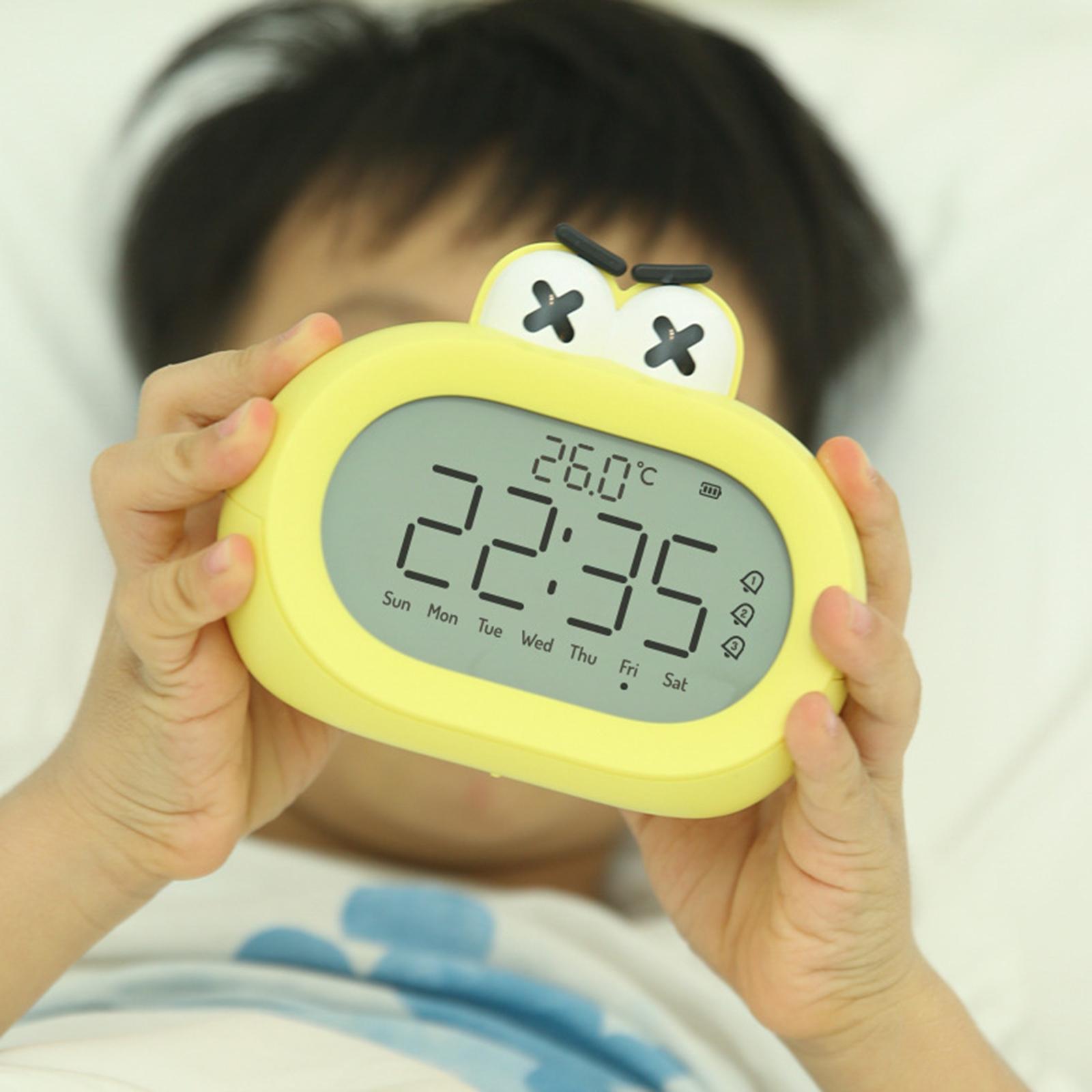 Digital Alarm Clock Battery Operated with Snooze Indoor Temperature Compact for Closet Bedroom Restaurants Kitchen Baby Room