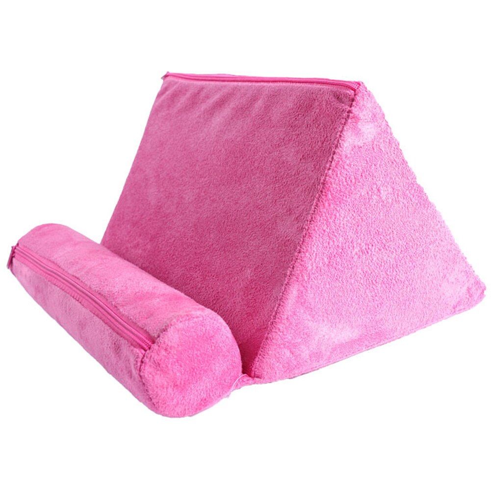 Rest Car Foldable Support Cushion Tablet Holder Mobilephone Office Pillow Stand Bed Book Reading Support Sponge Tabelt Pillow: Pink 24.5x12x14