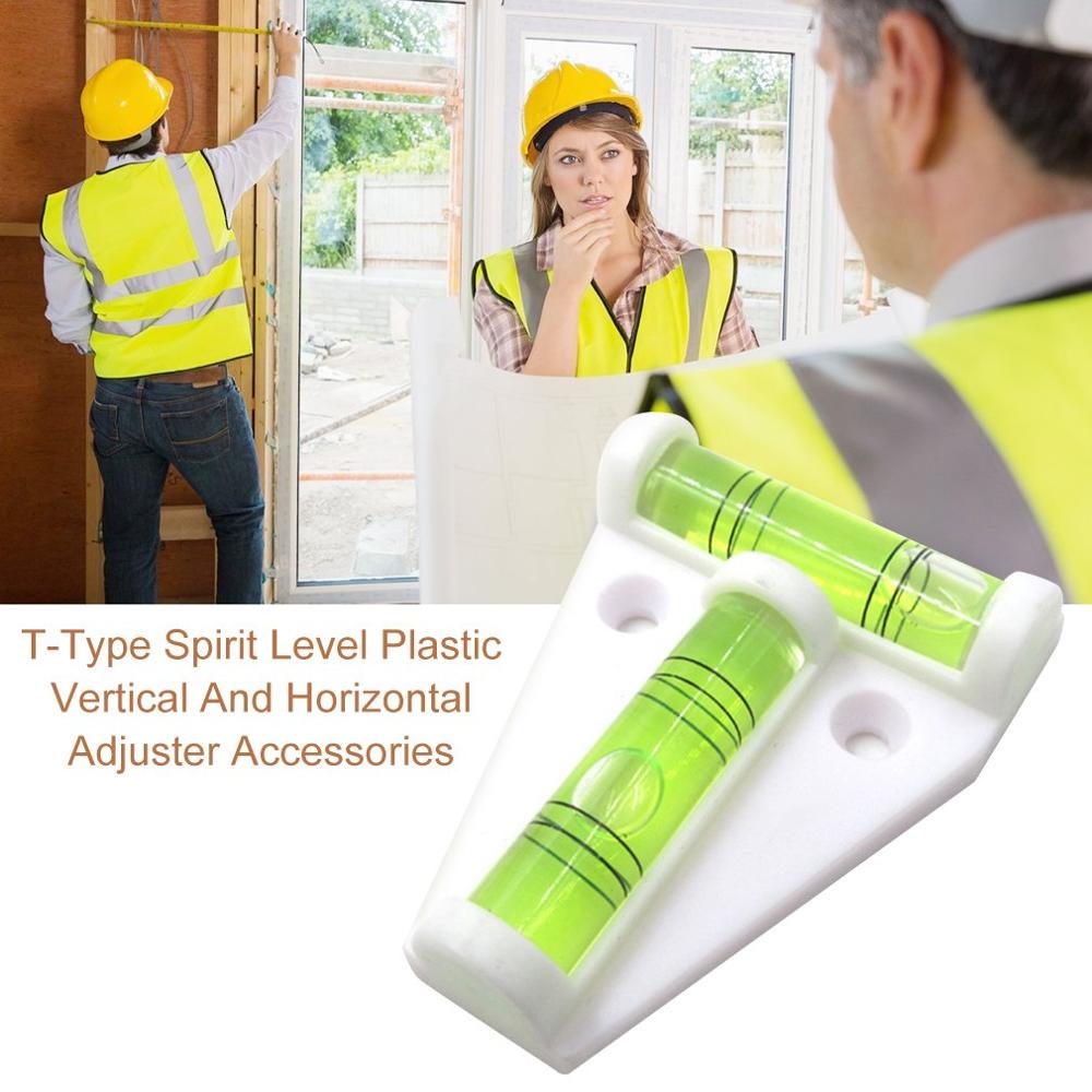 Accessoire de Mesure de Niveau à Bulle de Type T en Plastique, Ajusteur Vertical et Horizontal pour Remorque, Bateau et Camping-car, 1 pièce