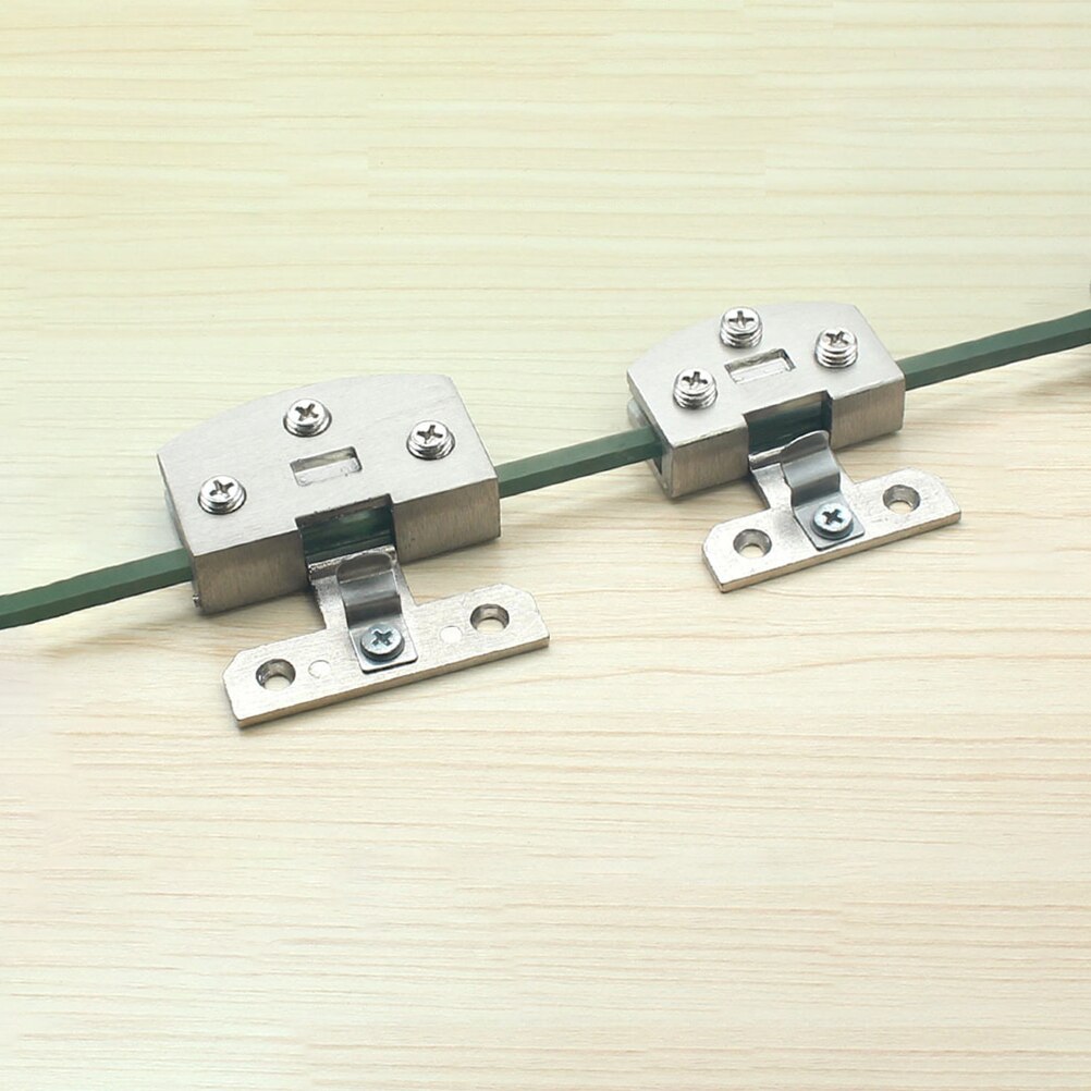 2pcs Cupboard Door Hinges Cabinet Hinge Replacement Alloy Glass Door Hinges